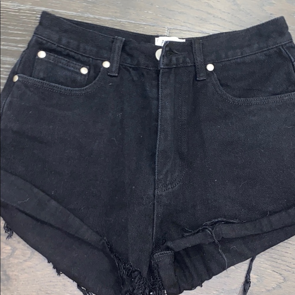 Princess Polly black Jean shorts